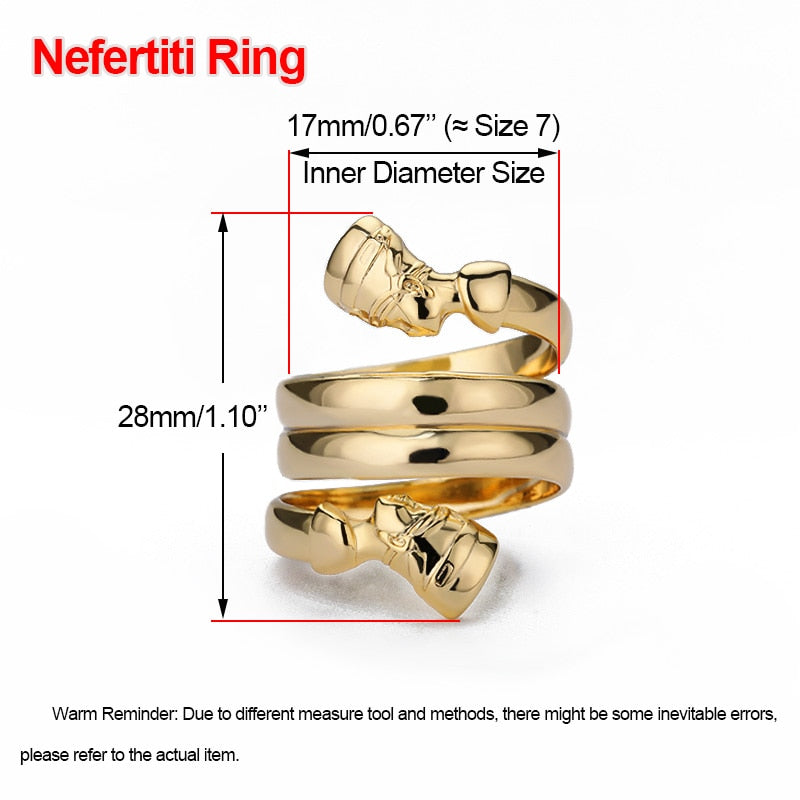 Egyptian Jewelry Egyptian Queen Nefertiti Bracelets For Women Gold Color Cuff Bracelet Stainless Steel Vintage Adjustable Bangle