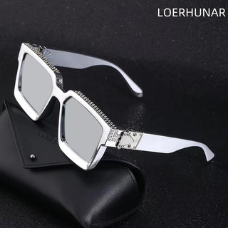 New Diamond Inlaid Fashion Square Large Frame Sunglasses Trend Retro UV Radiation Proof Summer Women's Outdoor Sunglasses