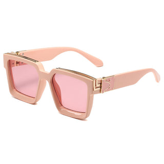 New Diamond Inlaid Fashion Square Large Frame Sunglasses Trend Retro UV Radiation Proof Summer Women's Outdoor Sunglasses