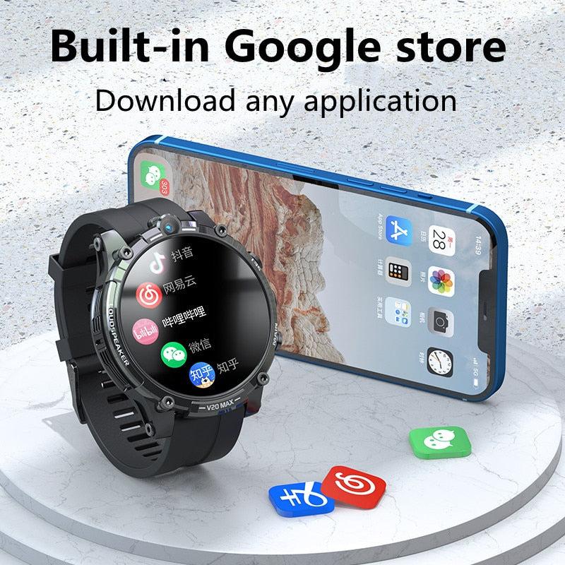 Smart Watch Dual Camera Recording 4G Android Phone WiFi Internet Download APP Adult Sports Pedometer SIM Call Watch