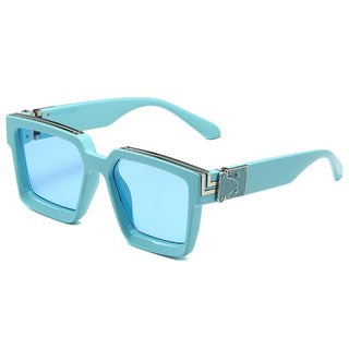 New Diamond Inlaid Fashion Square Large Frame Sunglasses Trend Retro UV Radiation Proof Summer Women's Outdoor Sunglasses