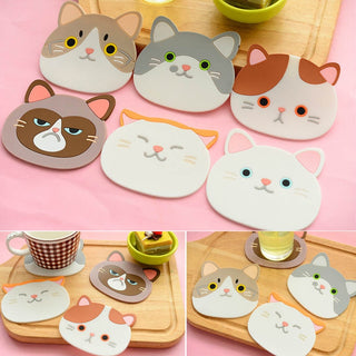 1 PC Table Pad Silicone Insulation Placemat - Cat Pattern Coaster