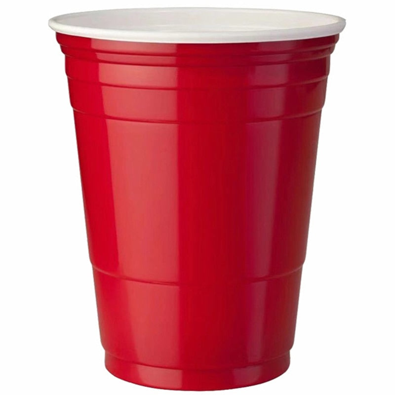 50 Pcs/Set 450Ml Red Disposable Plastic Cup