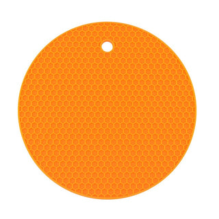 18/14cm Round Heat Resistant Silicone Mat - Coasters - Table Placemat