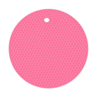 18/14cm Round Heat Resistant Silicone Mat - Coasters - Table Placemat