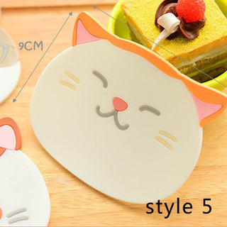 1 PC Table Pad Silicone Insulation Placemat - Cat Pattern Coaster