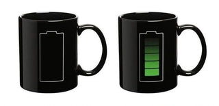 Creative Battery Positive Energy Color Changing Cup Ceramic