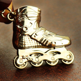 Keychains For Bag KeyRing Stainless Steel Jewelry Gold Fashion Skating Boots Roller Skates