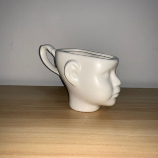 Face Cups Matte Ceramic Lovers Head Sculpture