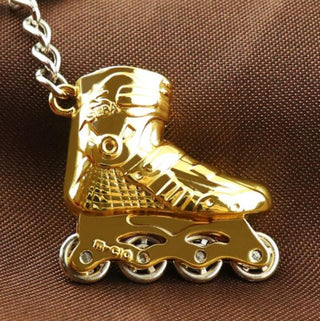 Keychains For Bag KeyRing Stainless Steel Jewelry Gold Fashion Skating Boots Roller Skates