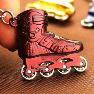 Keychains For Bag KeyRing Stainless Steel Jewelry Gold Fashion Skating Boots Roller Skates