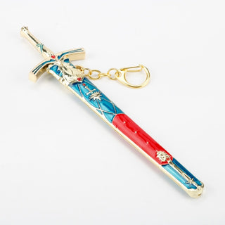 Sword Pendant Keychain Cosplay Toys Men Cosplay Weapon Key Chains Enamel Jewelry Zinc Alloy Llaverios