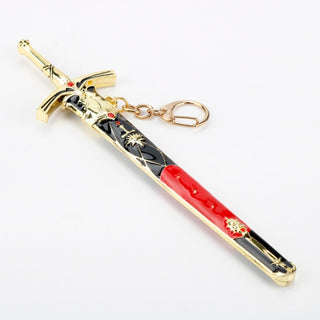 Sword Pendant Keychain Cosplay Toys Men Cosplay Weapon Key Chains Enamel Jewelry Zinc Alloy Llaverios