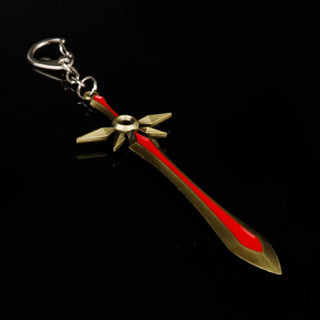 Sword Pendant Keychain Cosplay Toys Men Cosplay Weapon Key Chains Enamel Jewelry Zinc Alloy Llaverios