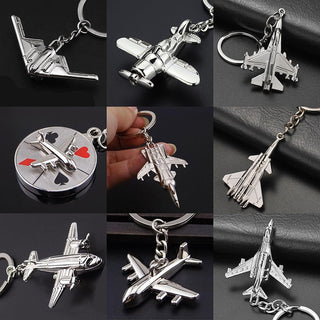 Keychains KeyRing Air Plane Model Fighter Toy Air Plane Model Fighter Aircrafe Travel